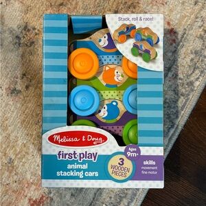 NIB Melissa & Doug First Play Animal Stacking Cars